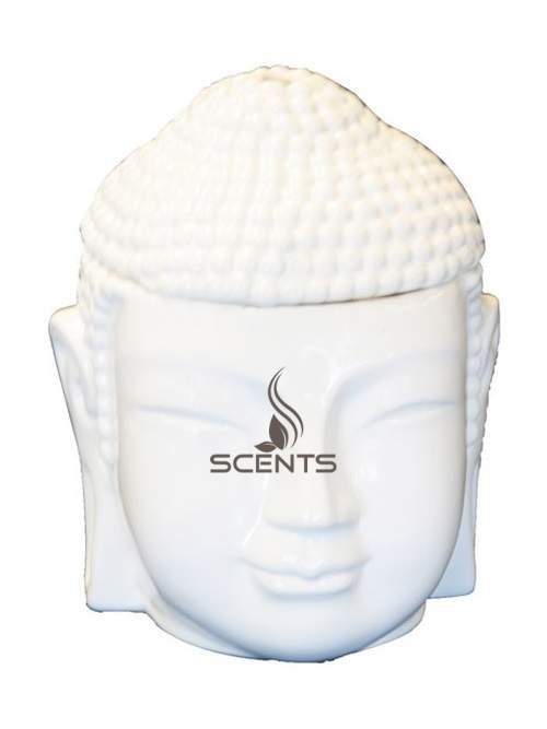 Аромалампа, свічник, елемент декору Голова Будди біла XL