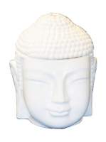 Аромалампа, подсвечник, элемент декора Голова Будды белая XL